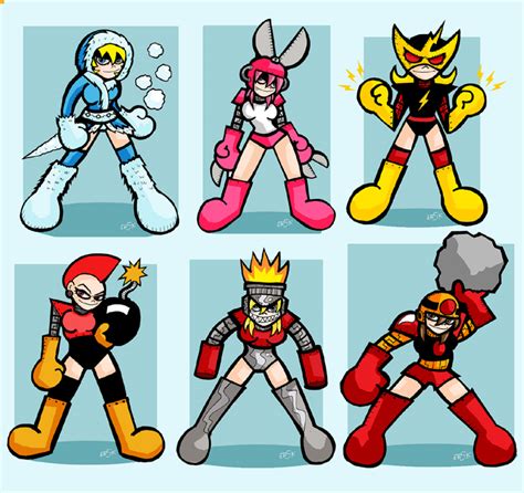 female mega man|mega man female robot masters.